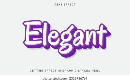 Elegant text effect in 3d style. Text emblem for advertising, branding, business logo