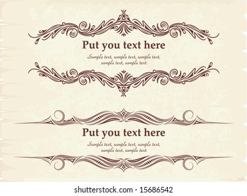 Elegant text frames.