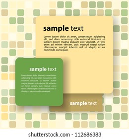 Elegant Text Panels with Colorful Tiled Background