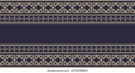 Elegant Textile Border with Floral Motif.Vintage Textile Border for Classic Designs.Colorful Textile Border with Geometric Patterns