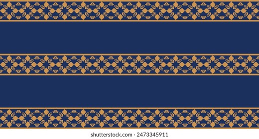 Elegant Textile Border with Floral Motif.Vintage Textile Border for Classic Designs.Colorful Textile Border with Geometric Patterns with copy space area