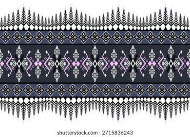 Elegant Textile Design: A seamless repeat pattern that combines traditional and contemporary design motifs, showcasing a blend of floral and geometric elements in a balanced composition.