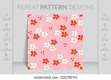 Elegant texture for backgrounds. Ethnic floral seamless pattern. Vintage batik floral pattern