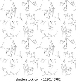 Elegant texture for backgrounds. Seamless texture for wallpapers, textile, wrapping. Modern stylish texture. Seamless background gray and white.Vector illustration