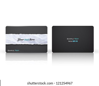 Elegant Texture Printed On Business Card. Vector Design.