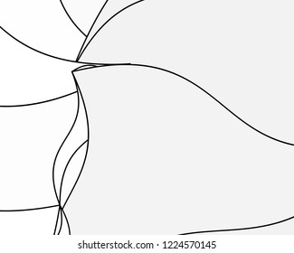 Elegant texture with wavy lines, abstract geometric pattern. Black and white vector illustration of design element for creating modern art backgrounds, patterns. 