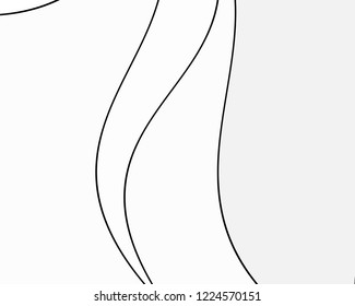 Elegant texture with wavy lines, abstract geometric pattern. Black and white vector illustration of design element for creating modern art backgrounds, patterns. 