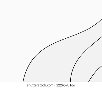 Elegant texture with wavy lines, abstract geometric pattern. Black and white vector illustration of design element for creating modern art backgrounds, patterns. 