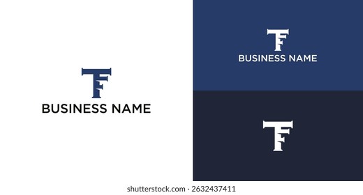 Elegant TF Monogram Logo in Minimalist Typography for Business Identity
