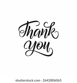 Elegant "Thank You" calligraphy designs with decorative flourishes. Perfect for greeting cards, invitations, posters, and branding to express gratitude in a stylish way.