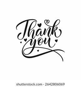 Elegant "Thank You" calligraphy designs with decorative flourishes. Perfect for greeting cards, invitations, posters, and branding to express gratitude in a stylish way.