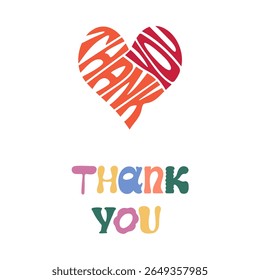 Elegante design de cartão 'Thank You' para expressar apreciação — ideal para digital e impressão."