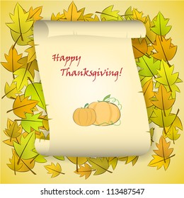 Elegant Thanksgiving Greeting Parchment