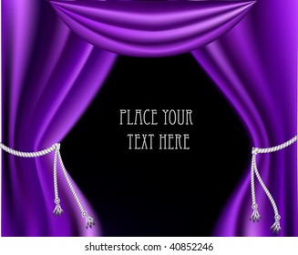  The elegant theater curtain. Vector