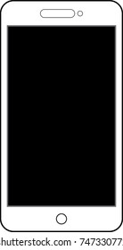 Elegant thin line style design.Smartphone icon