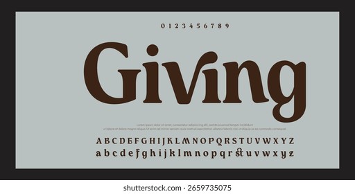 Eine elegante, dünne Sans Serif-Schriftart mit einer großen Anzahl von Ligaturen und Alternativen, diese Schriftart kann für Logos verwendet werden