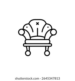 Elegant Throne Design With Curvy Lines For Royal Interior Design