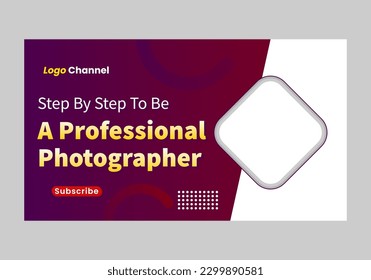 elegant thumbnail design template with purple color.