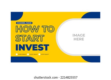 elegant thumbnail design with yellow and blue color.