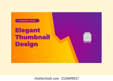 elegant thumbnail design with yellow and purple color.