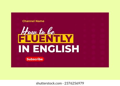 elegant thumbnail template design, editable design.