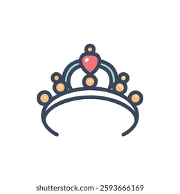 An elegant tiara icon representing royalty and beauty themes.