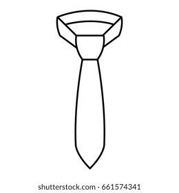 elegant tie isolated icon