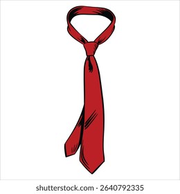 Elegant tie vector illustration. Perfect for corporate branding, office wear, and professional styling concepts.