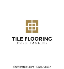 Elegant Tile Flooring Logo Design Template Illustration