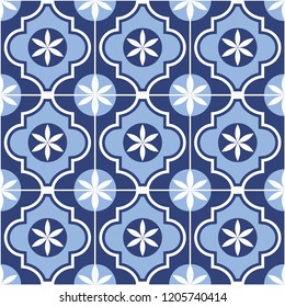 Elegant tile pattern design. Mediterranean style. Vector illustration.