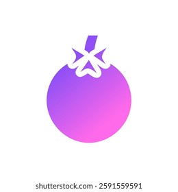 Elegant Tomato Logo Design with Gradient Color