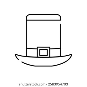 Elegant Top Hat Icon Isolated Vector