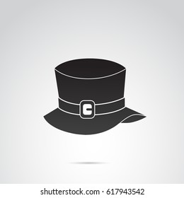 Elegant top hat icon isolated on white background. Vector art.