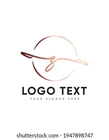 An elegant touch and a flowing handwritten letter type Z logo template, Vector logo for business and company identity 