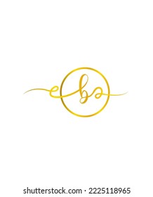 An elegant touch and flowing handwritten letter B vector logo template