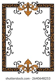 Elegant Touch Leafy Premium Ornamental Frame Decorative Vector