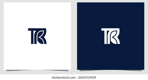 Elegant TR Logo Design featuring Leaf Element with Clean and Modern Style