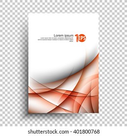 elegant transparency bent lines elements conceptual abstract design. eps10 vector