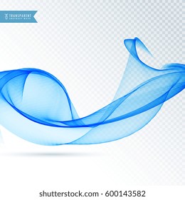 elegant transparent blue wave background