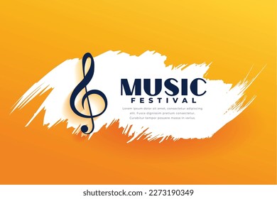 elegant treble clef sign background for musical festival vector 