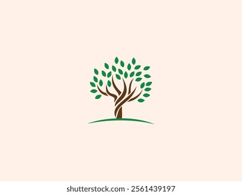 Elegant Tree Logo Design Nature Inspired Symbol for Sustainability and Growth