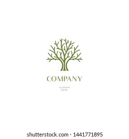 elegant tree logo design. For resort logo, hotel logo, company icon template design