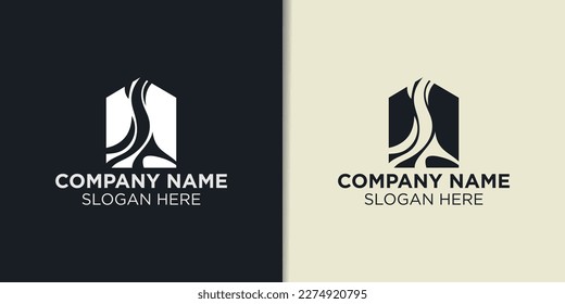 elegante Design-Vektorgrafik des Baumlogo, Vorlage für das Naturlogo