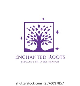 Elegant Tree Logo. nature logo. enchanted tree vector