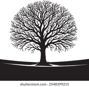 Elegant Tree Silhouette for Creative Design Projects