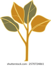 Elegant tree vector with a minimalist design, perfect for logos related to nature, environment, or eco-friendly businesses. Features clean lines and a modern style, creating a professional and aesthet