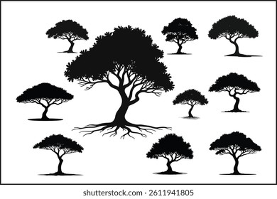 Elegant Tree Vector for Nature Designs
Stylized Tree Shadow Art