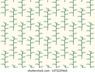 Elegant trees pattern, Vector Background.