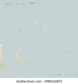Elegant  trendy chic  grey blue  background with a touch  of gold foil patina