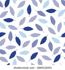 Elegant trendy ditsy foliage texture vector repeating pattern of vibrant leaves. Most suitable for wallpaper, wrapping paper; screen printing and textile industry